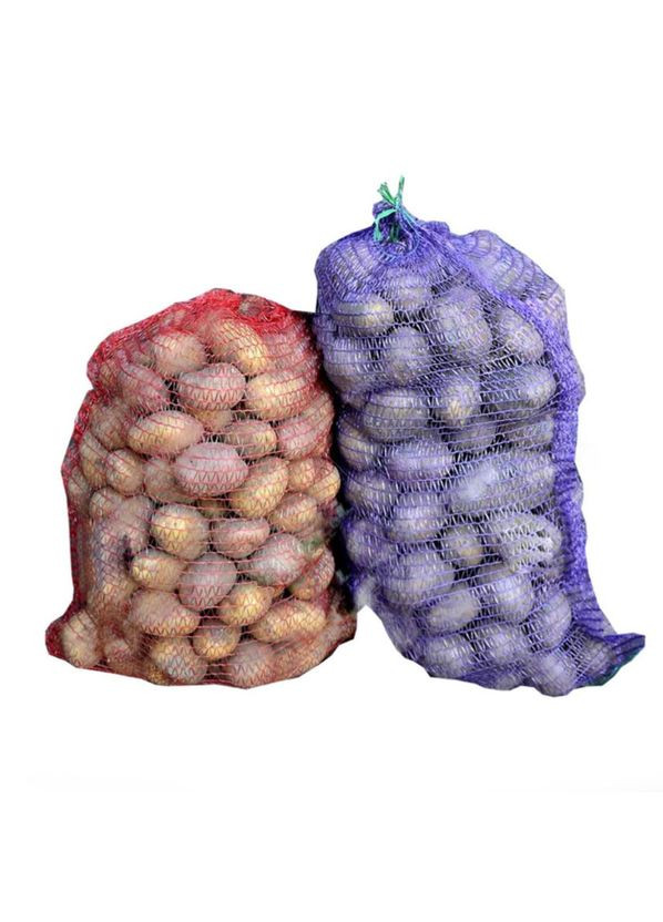 Сітка мішок овочева на зав'язках 10шт. мега велика 50х80 см на 40кг (фіолетовий/червоний/зелений) Agreen (323167090)