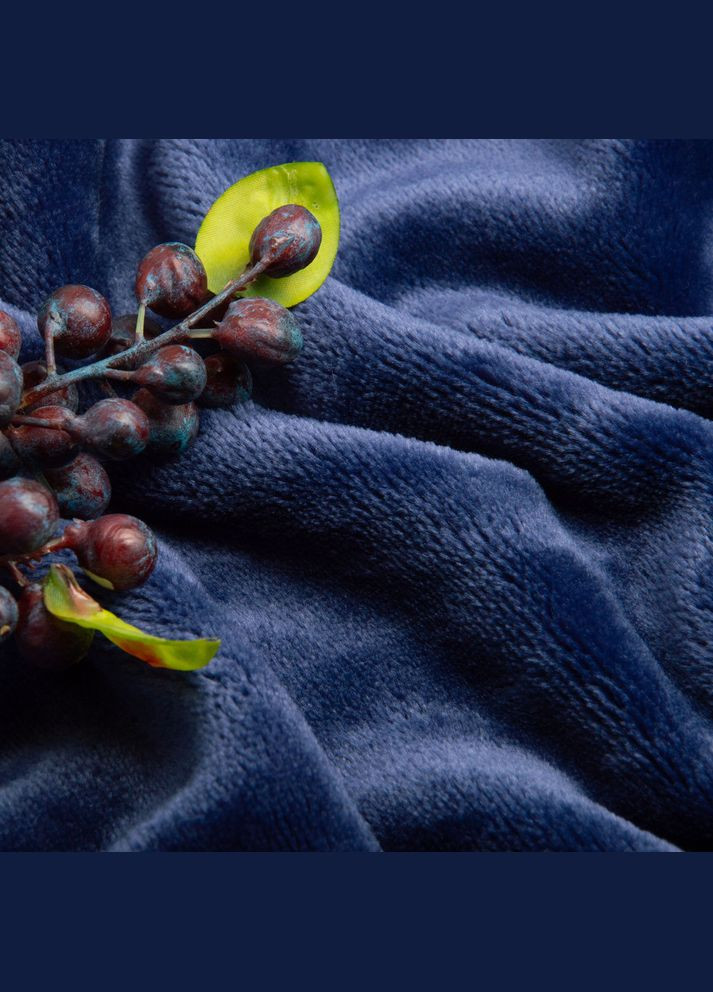 Ткань махровое полотно Велсофт щел.326, мягкая ткань для пледов, халатов, пижам, покрывал 1320 деним. IDEIA (305836125)