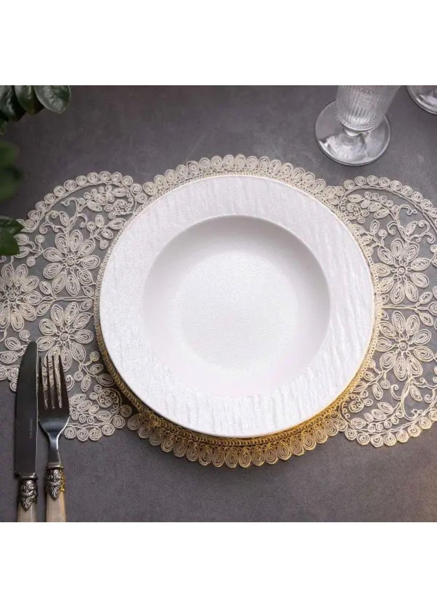 Тарілка супова порцелянова 23 см біла HP-7-724 Yiwu (370801104)