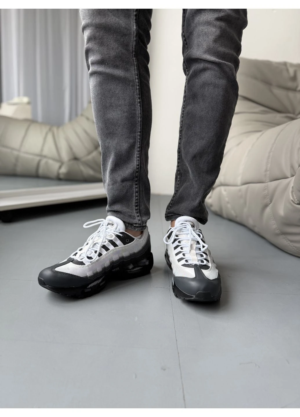 Комбіновані кросівки чоловічі nike air max 95 photon dust найк аір макс 95 демісезон No Brand