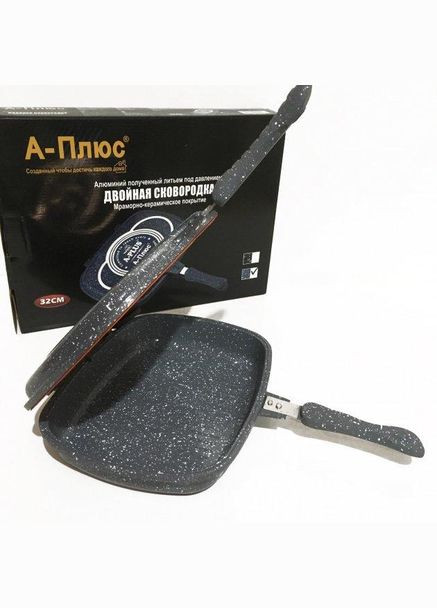 Сковорода двостороння гриль 32 см з антипригарним покриттям A-Plus (341308773)