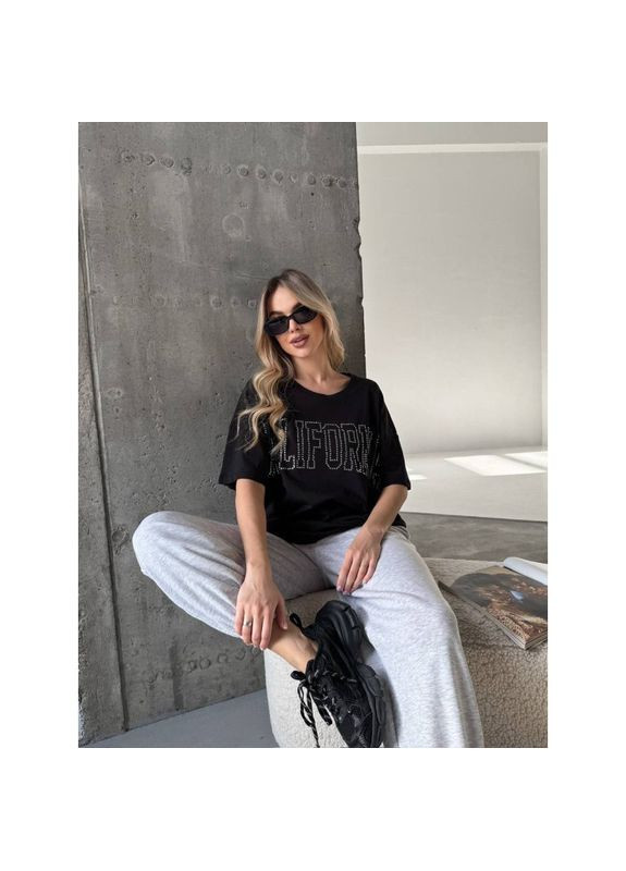 Футболка зі стразами California, Розмір Одягу One Size, Колір Чорний Madmext - (354697508)