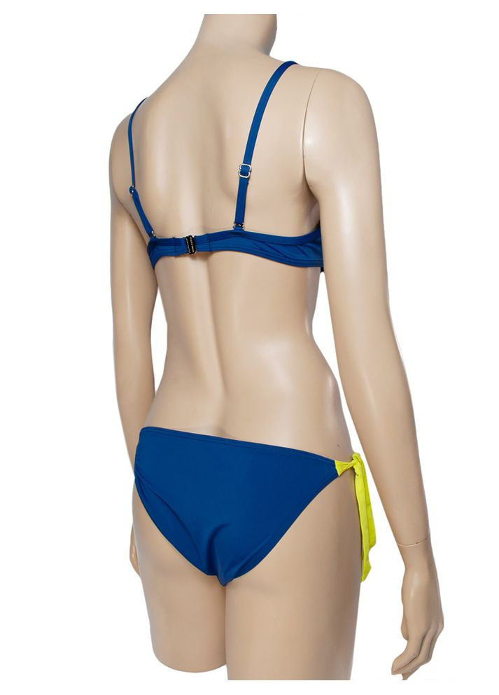 Синий летний купальник с плотной чашкой пуш ап и трусиками на завязках модель 0100 синий арт.328019 Atlantic Beach