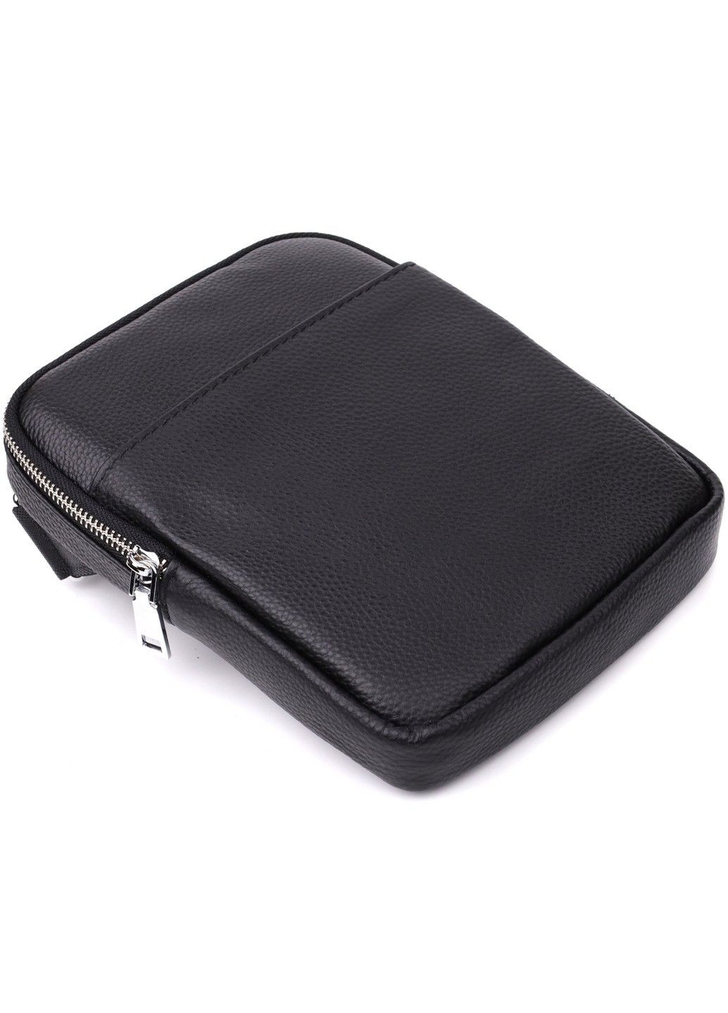 Удобная вертикальная сумка для мужчин из натуральной кожи 22862 Черный Vintage (327274193)