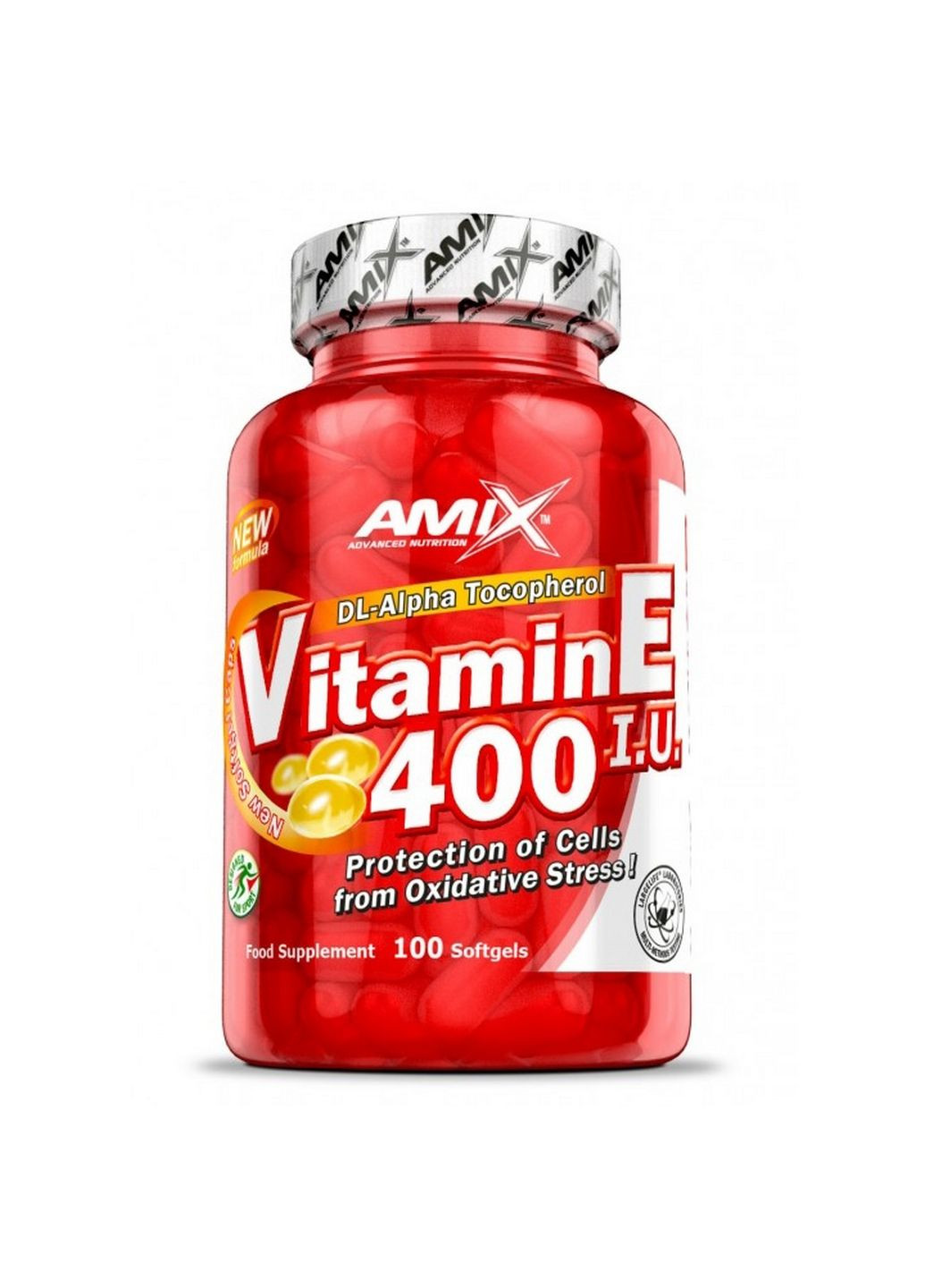 Витамины и минералы Vitamin E 400 IU, 100 капсул Amix Nutrition (293342704)