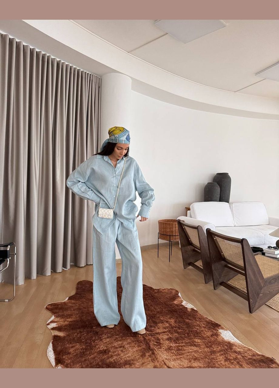 Жіночий блакитний костюм No Brand (333830283)