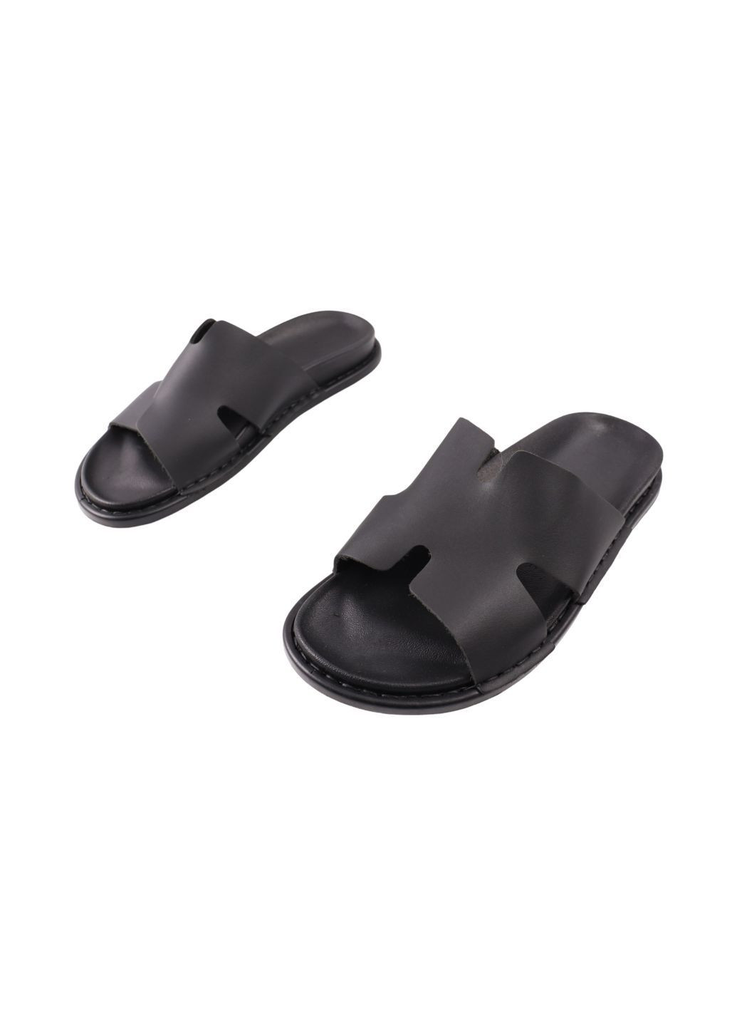 Шльопанці чоловічі чорні натуральна шкіра Ridge 500-24LSHC (296568764)