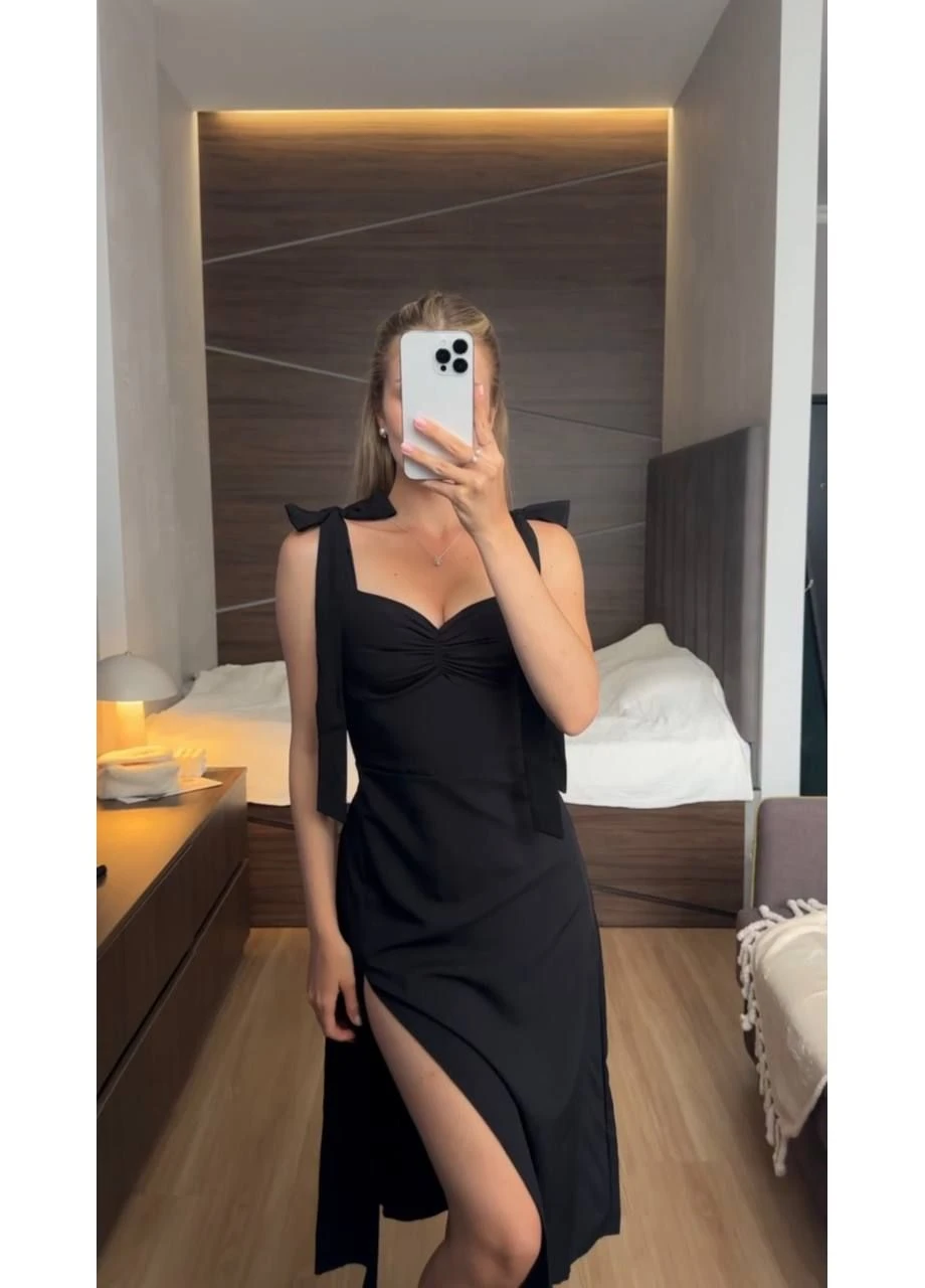 Черное деловое, повседневный, кэжуал, вечернее женское платье колокол FINO Mode однотонное