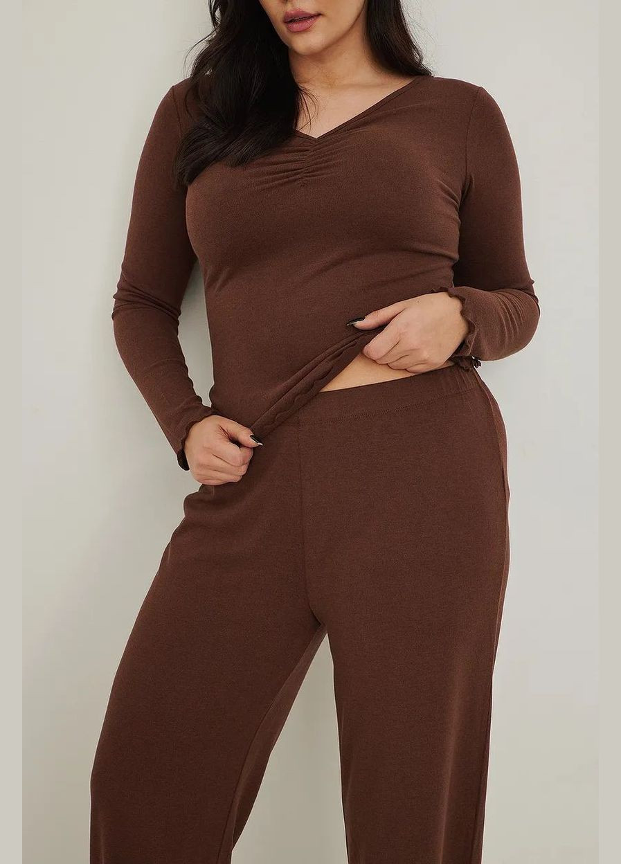 Штани демісезон,коричневий, NA-KD (325454009)