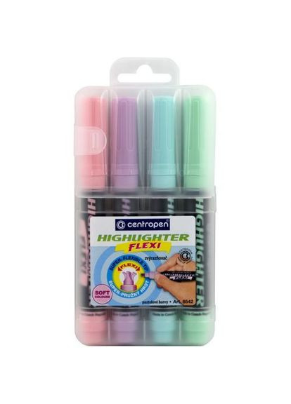 Маркер Highlighter 8542/4 SE набор 4 шт.(пластик.пенал) MIC (361414510)