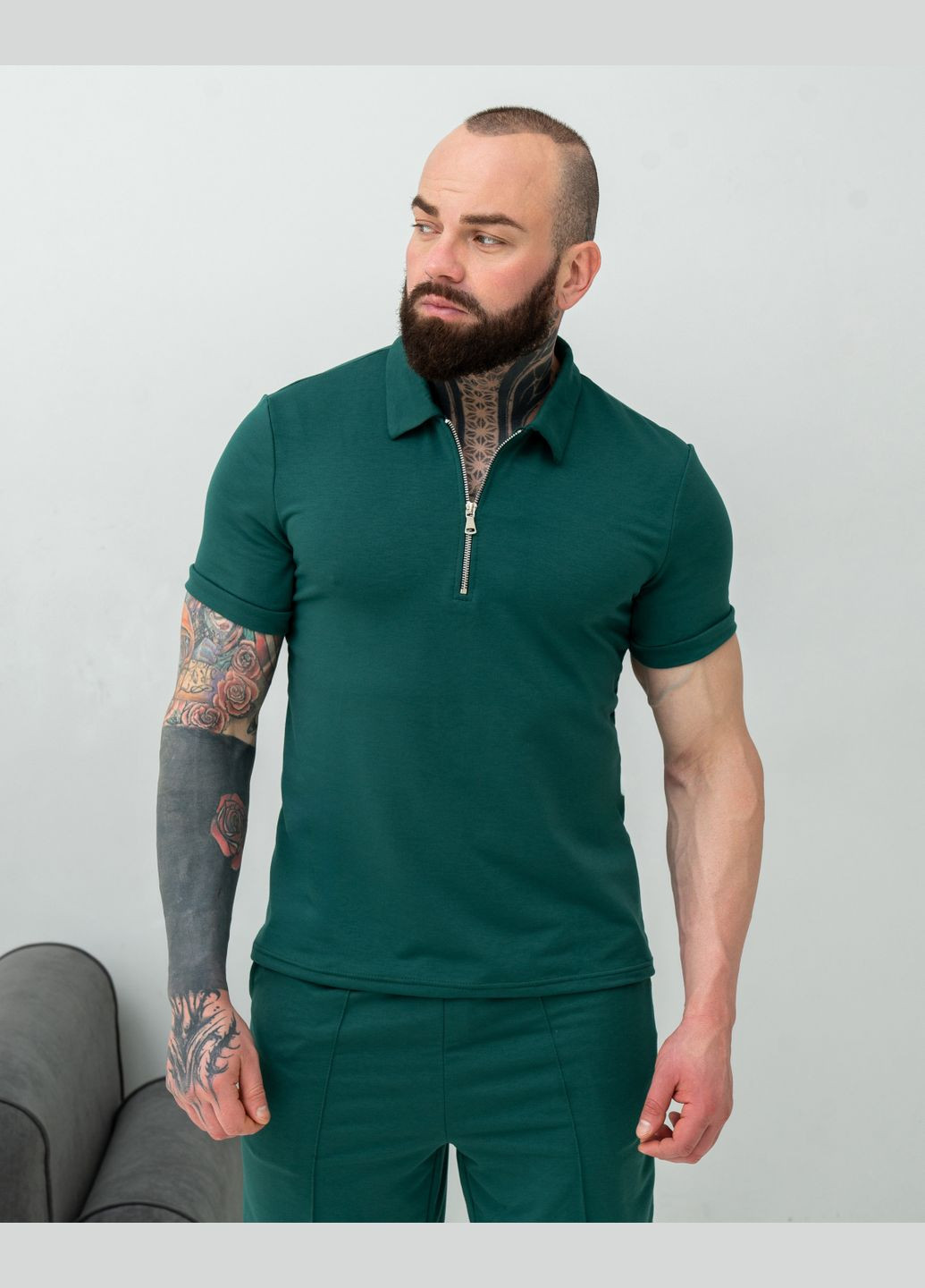 Поло чоловіче на змійці No Brand поло (296436988)