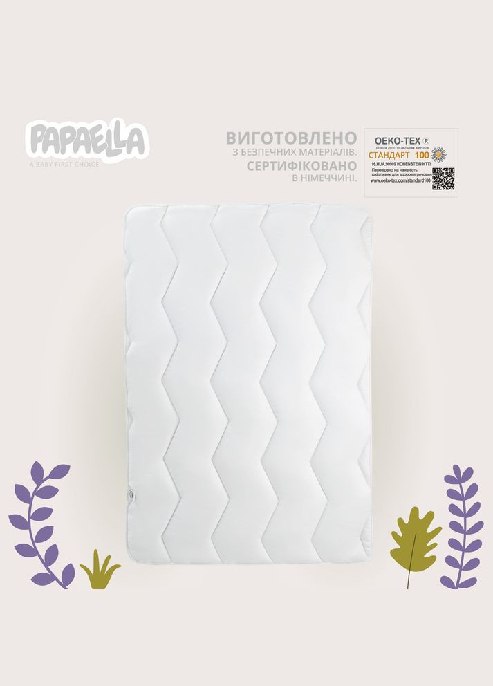 Одеяло детское зимнее Comfort 100х135 см для детей в детскую кроватку антиаллергенное белое PAPAELLA (342128852)