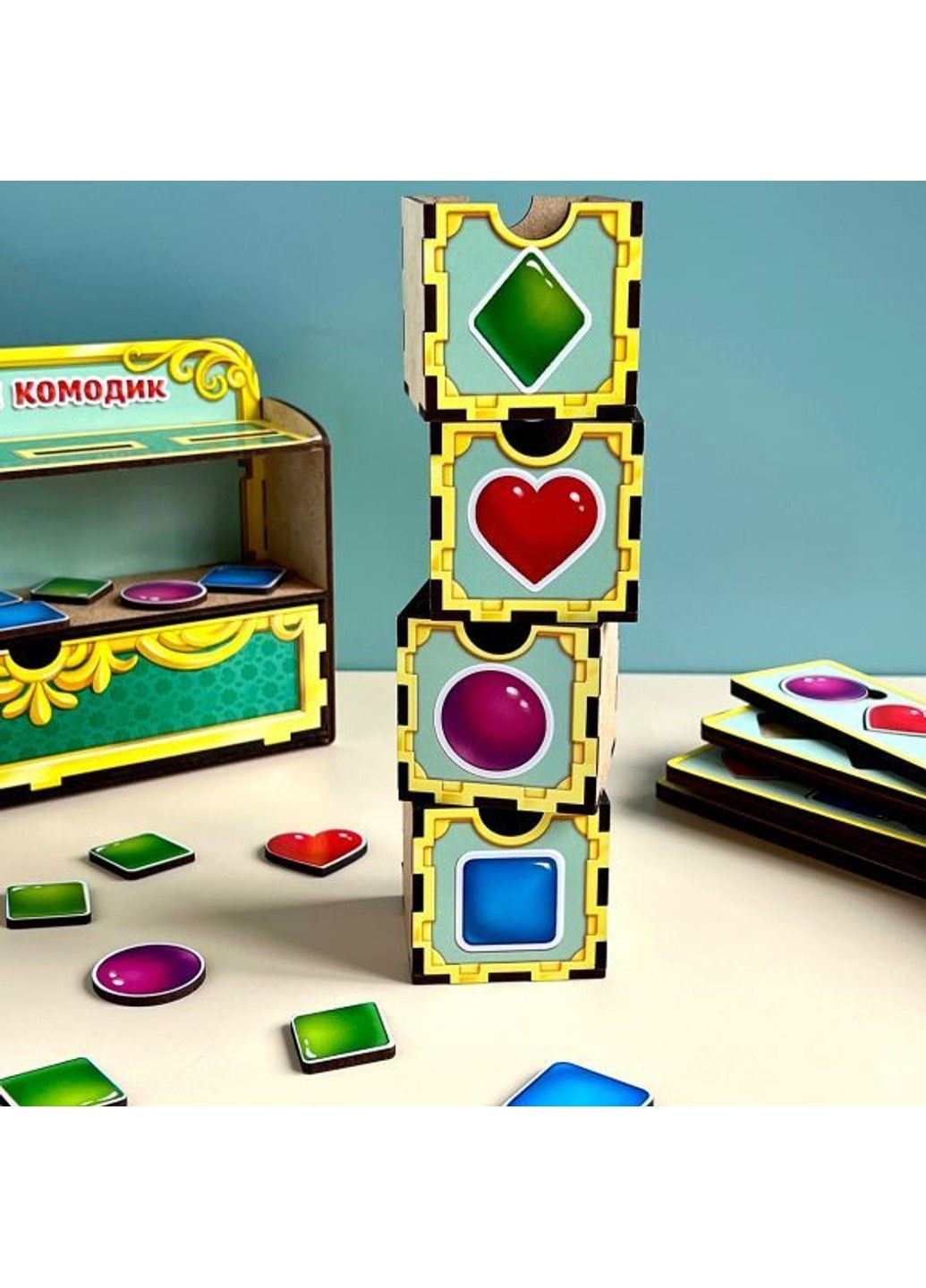 Сортер Волшебный комодик "Фигуры" Ubumblebees (297129524)