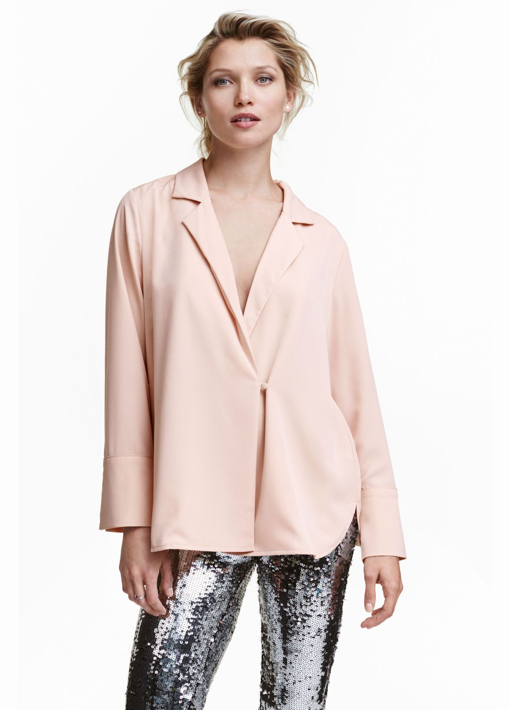 Світло-рожева блуза демісезон,світло-рожевий, H&M