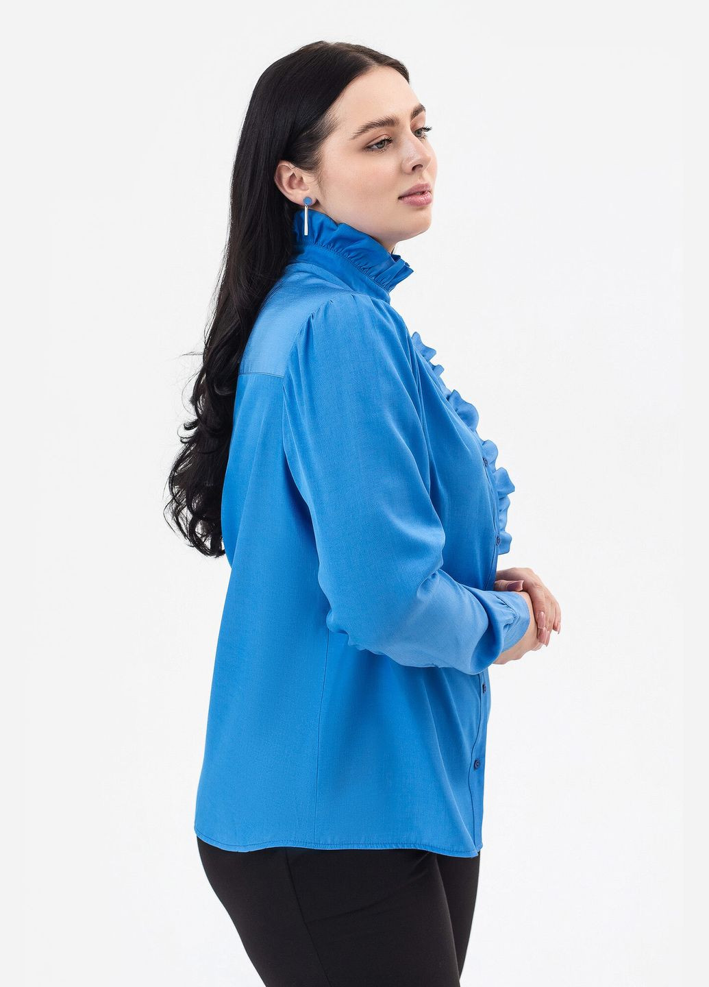 Синяя демисезонная блуза jane Garne