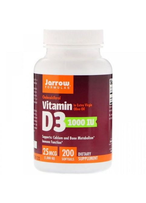 Vitamin D3 1000 IU 200 Softgels Jarrow Formulas (314952972)