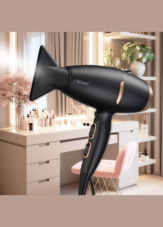 Фен для волос MR-218-Black черный Maestro (364790432)