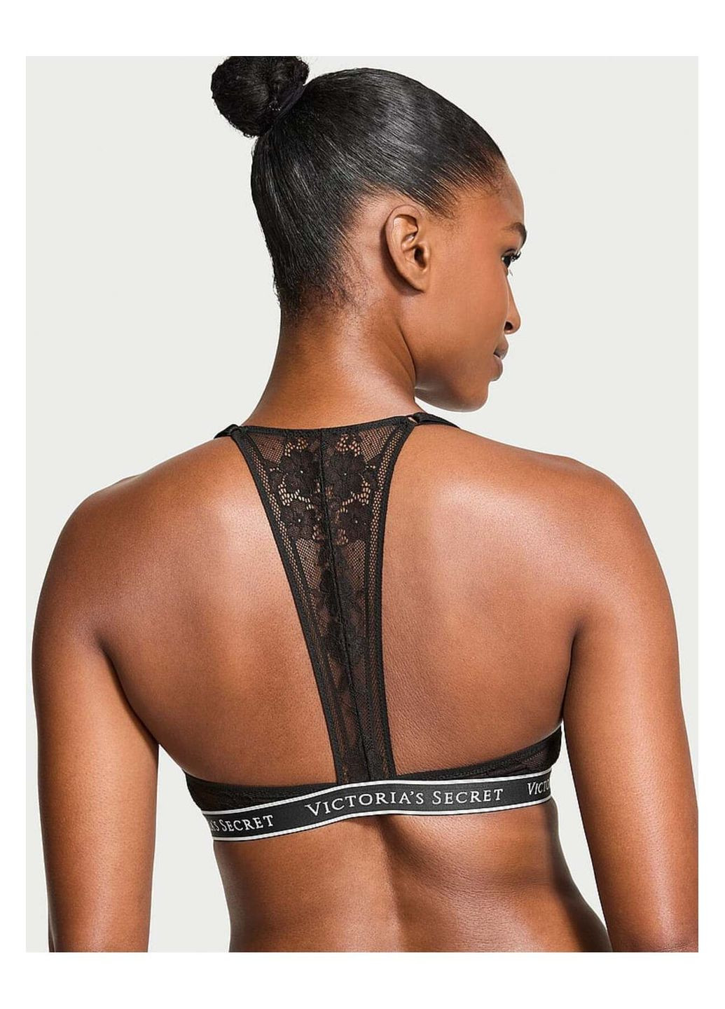 Чёрный женский бюстгальтер 75d Victoria's Secret с косточками