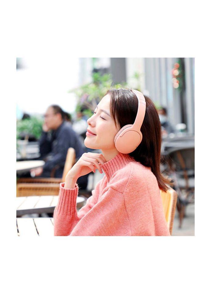 Наушники беспроводные полноразмерные Encok Wireless headphone D02 Pro розовые Baseus (293345937)