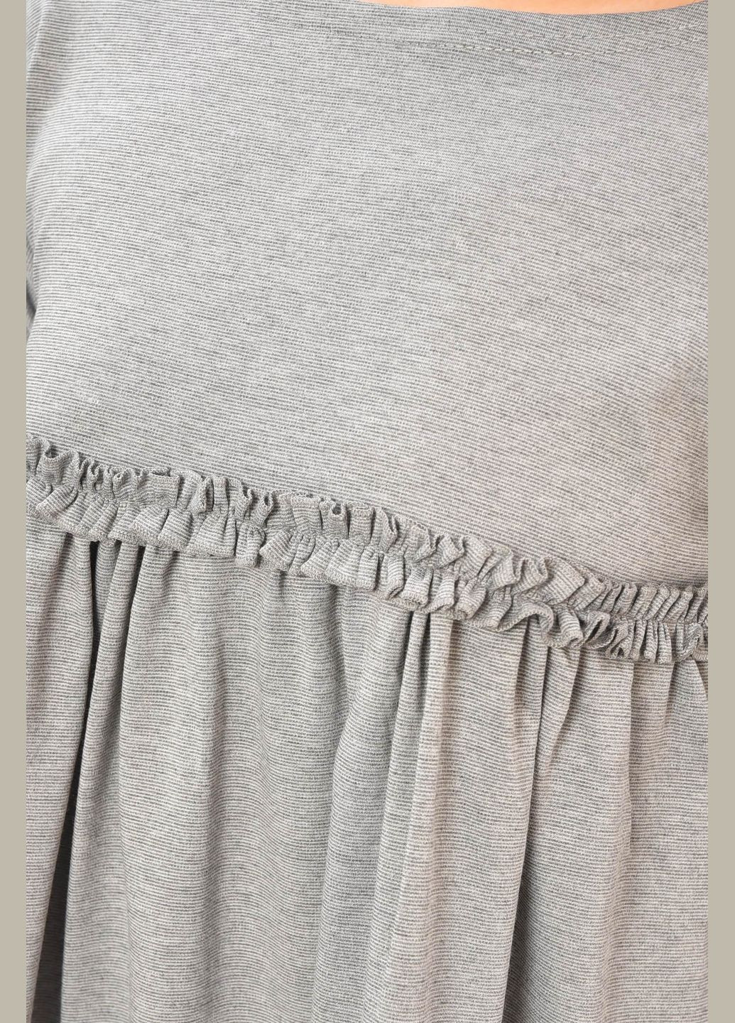 Серое повседневный платье женское однотонное серого цвета силуэтная Let's Shop однотонное