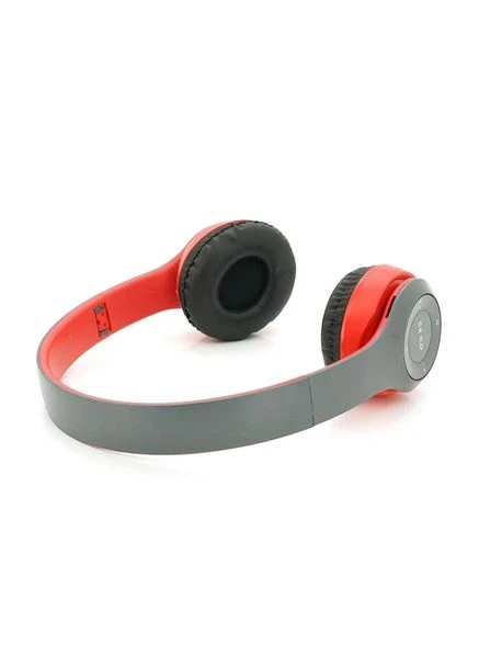 Накладные беспроводные Bluetooth 5.0+EDR наушники с микрофоном, MP3, MicroSD, FM-Радио Красные P47 KNZ No Brand (390048742)