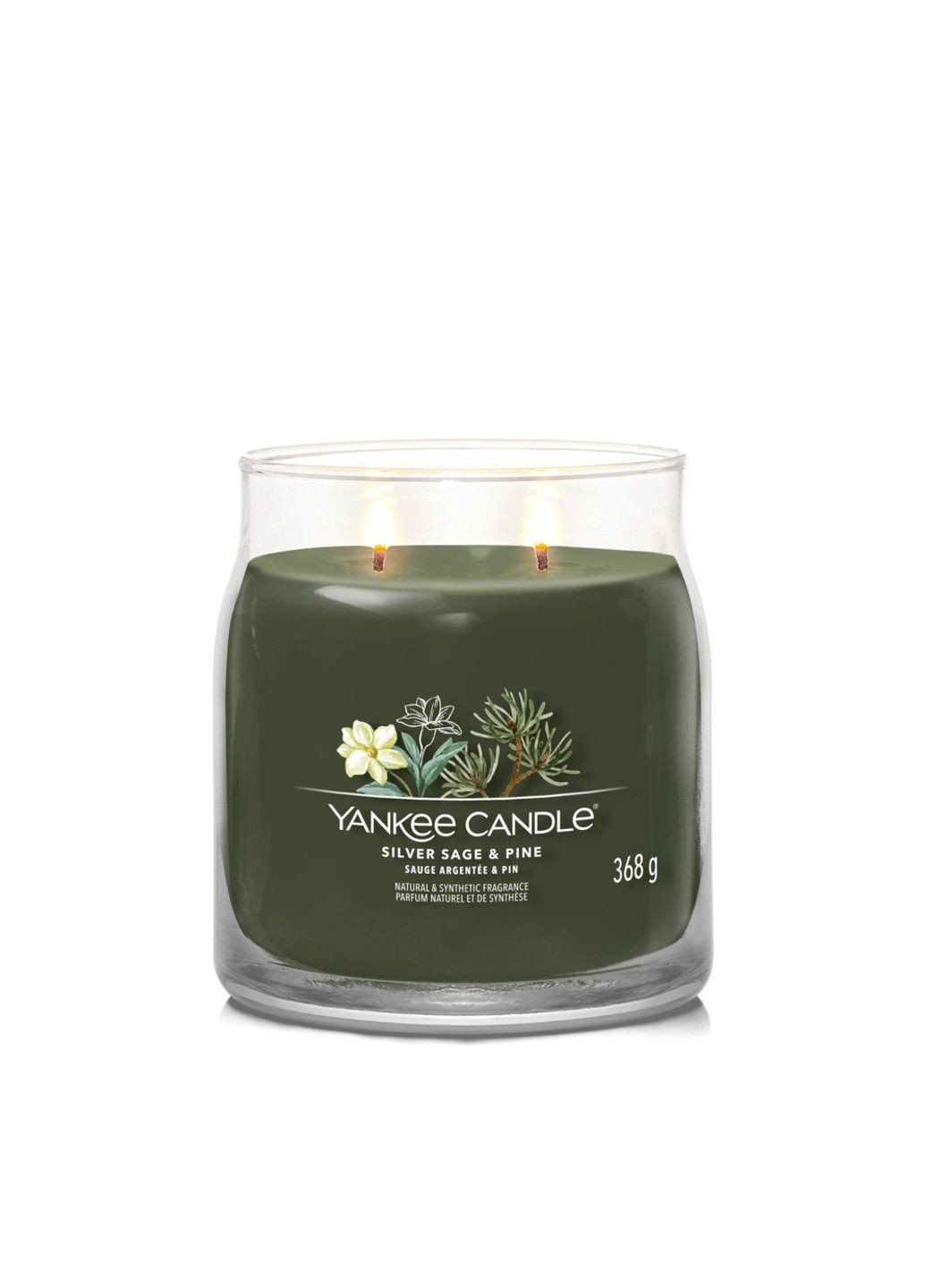 Ароматическая свеча Silver Sage & Pine Medium Yankee Candle (280916900)