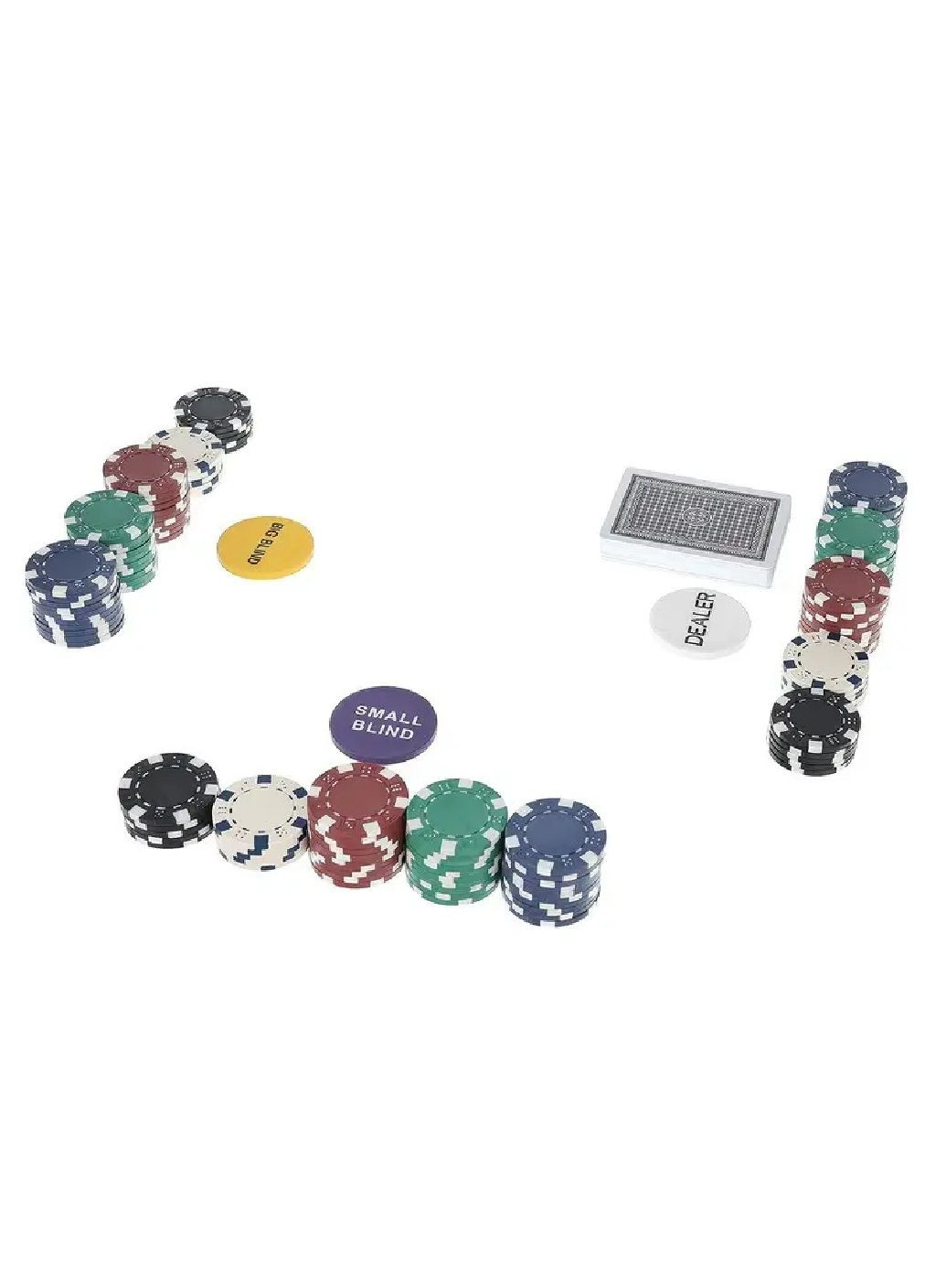 Набор комплект для покера с фишками игральными картами жетонами функций в алюминиевом кейсе чемодане 300 фишек (479267-Prob) Unbranded (316551858)