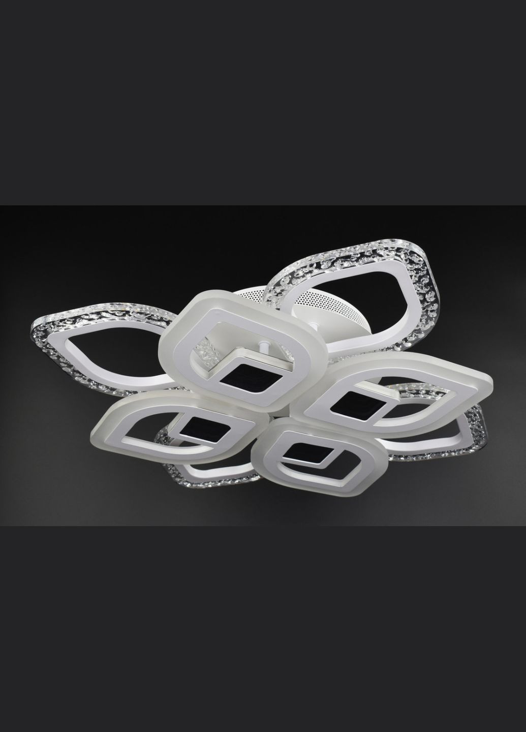 Люстра світлодіодна стельова LED світильник для квартири на стелю лед з пультом 26066 Білий 10х44х44 см. Sunnysky (364764329)