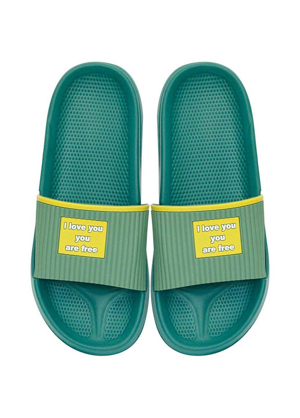 Зеленые пляжные шлепанцы Sports