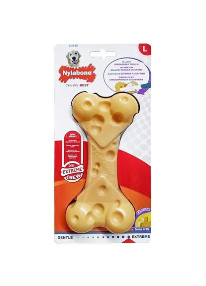 Жевательная игрушка Extreme Chew Cheese Bone 17,5x8x4 см сырная косточка для собак (18214841050) Nylabone (352060793)