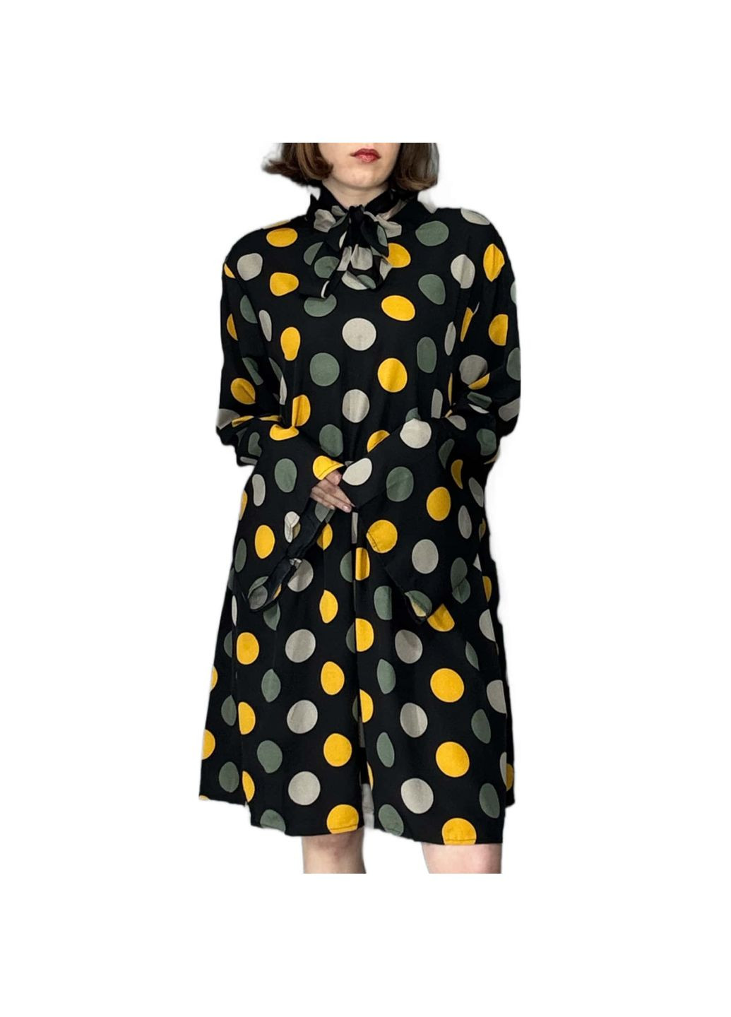 Чорна сукня вільного крою весняно-літня SHEIN