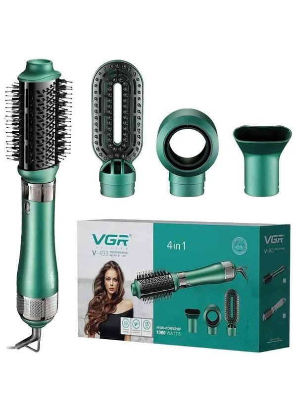 Стайлер професійний для укладання волосся 4в1 V-493 Зелений VGR (288138854)