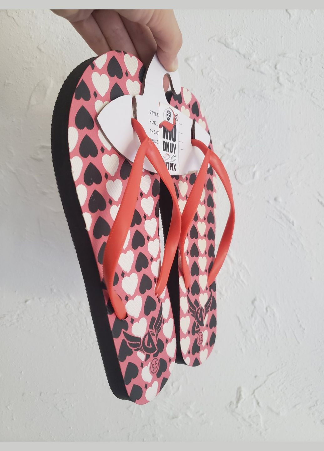 Красные шлепанцы пена вьетнамки женские LuckLine
