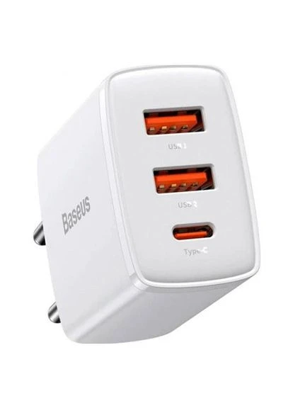 Зарядное устройство - адаптер питания на 3 порта Cube GaN5 2U+C 30W Baseus (325219556)