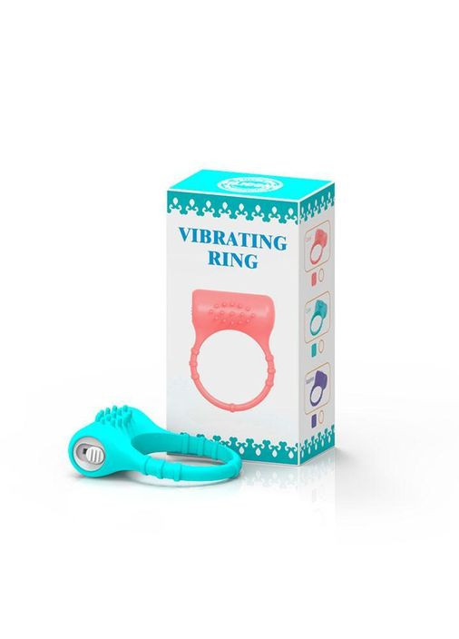 Бирюзовое эрекционное виброкольцо No Brand (369963712)