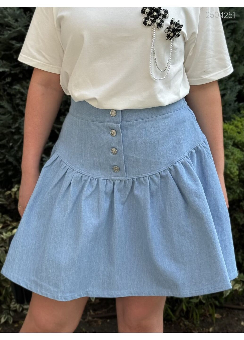 Голубая юбка юбка №16 (голубой) 2504251 Peony