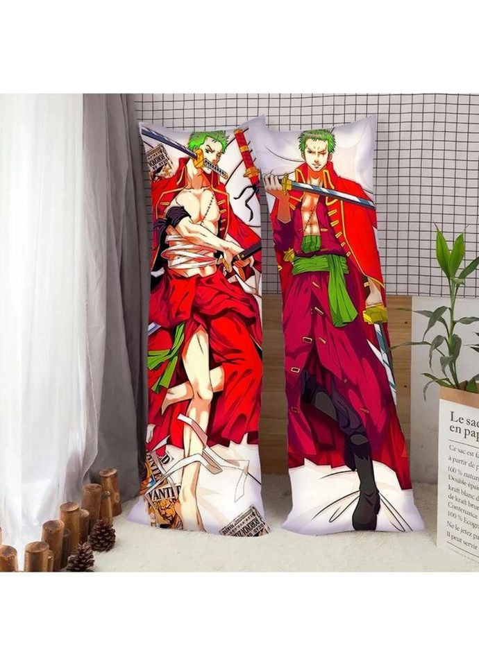 Подушка-обіймашка 3D Дакімакура Ророноа Зоро 3748_F 16489 130х40 см FlexDress (336147944)