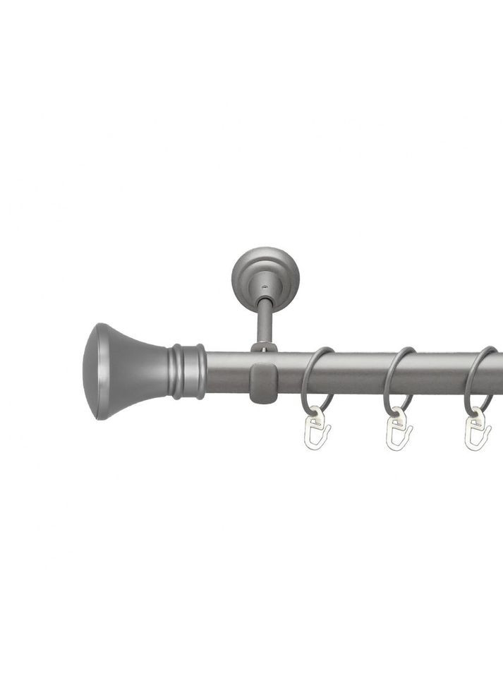 Карниз Люксор металлический однорядный открытый гладкая труба Сатин 25 мм 300 см (00-00010221) ORVIT (300286084)