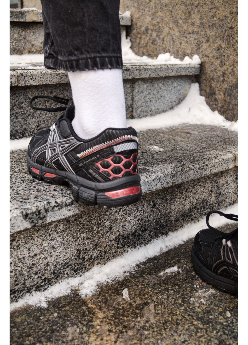 КРОССОВКИ ЖЕНСКИЕ ASICS GEL KAHANA 8 BLACK RED АСИКС ГЕЛЬ КАХАНО 8 No Brand чёрные демисезоны (367167601)