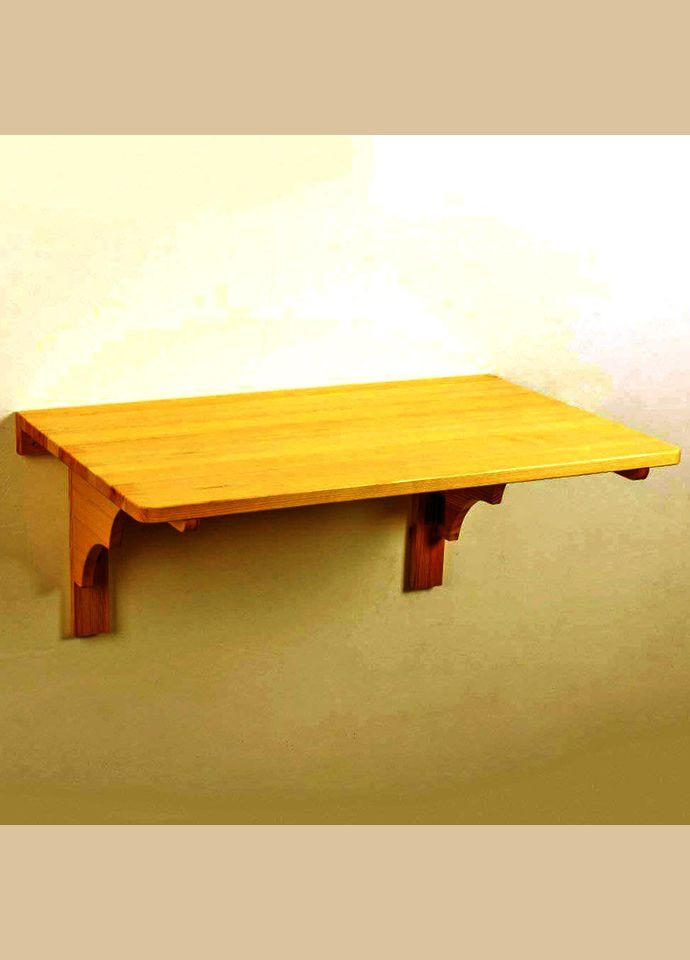 Настінний складаний столик з дерева Тибр 40х70 каррі (ОТК-470103) No Brand (328076729)