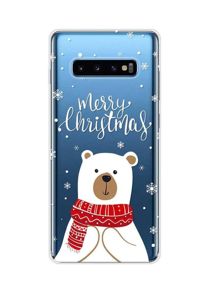 Чехол на Samsung Galaxy S10 Plus:: Мишка. С Рождеством (новогодний принт 146) Creative (362969376)