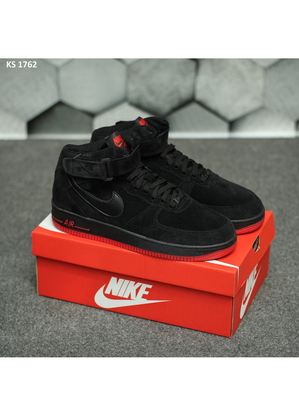 Комбіновані Осінні кросівки чоловічі nike air force 1 07 high найк аір форс 1 преміум No Brand