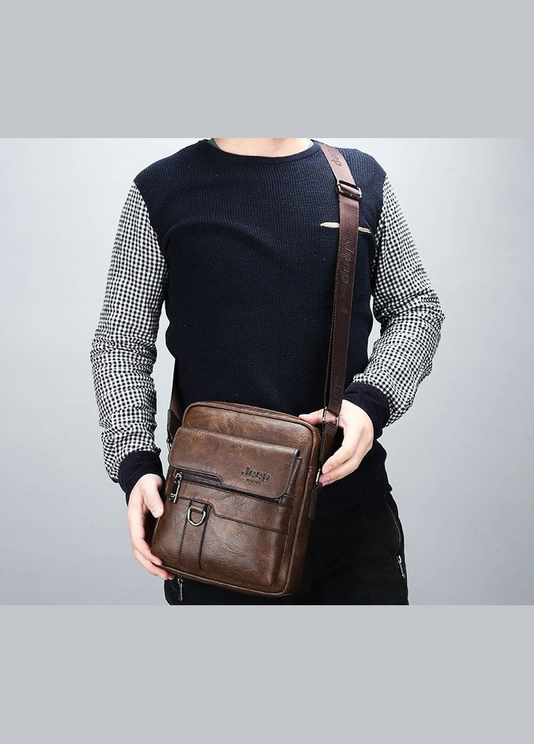 Модная мужская сумка планшет повседневная, барсетка сумка-планшет для мужчин эко кожа Jeep (334730394)