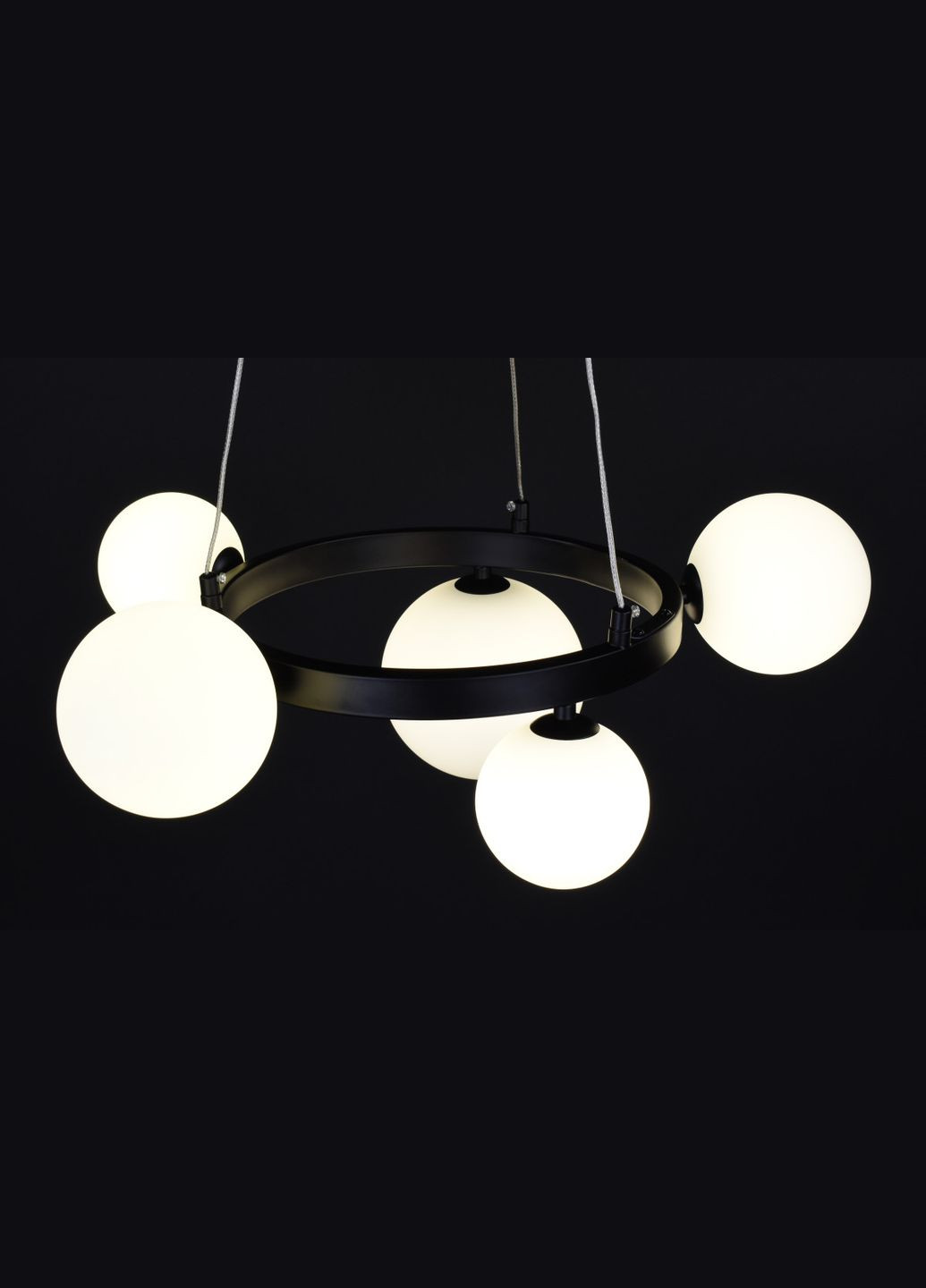 Люстра підвісна на 5 лампочок 27846 Чорний 40-150х52х52 см. Sunnysky (364494520)