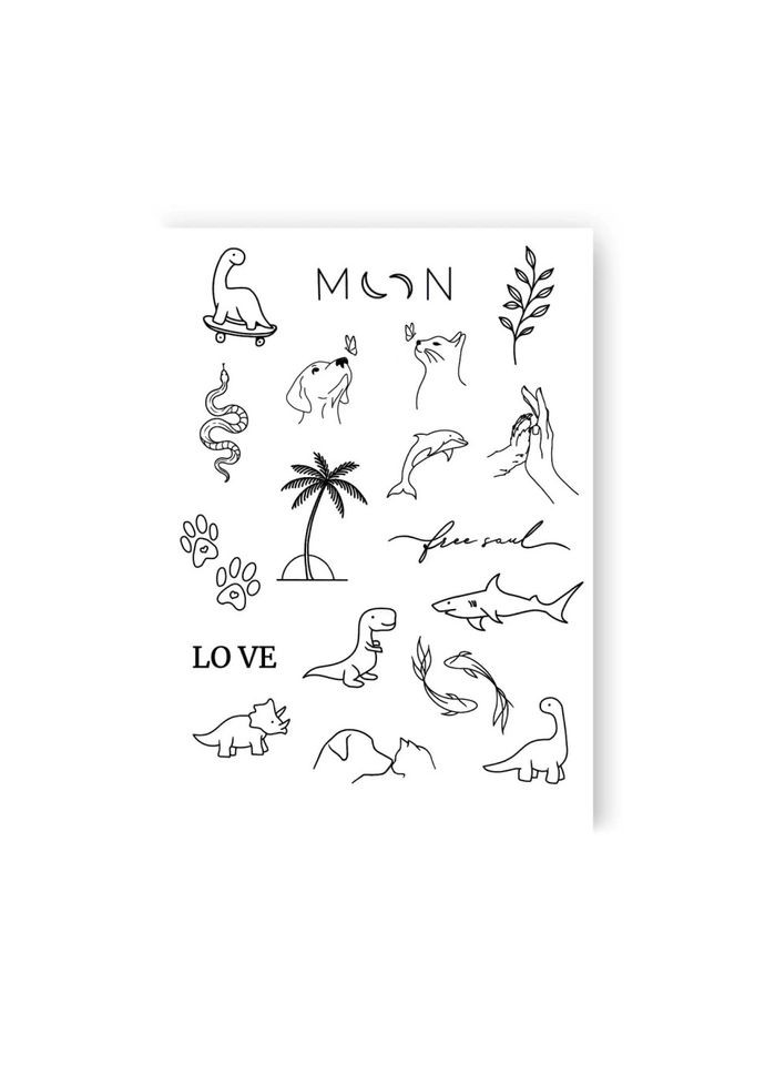 Набор временных татуировок "Динозаврики" LB-148 No Brand (333939134)