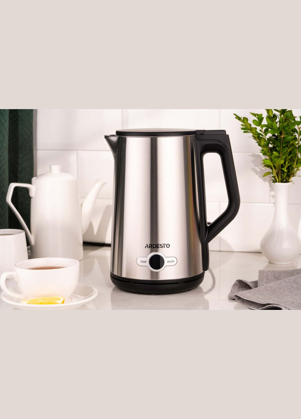 Електрочайник EKL-X52E/1.7 л/2200 Вт/подвійні стінки/LED дисплей/7 темп. режими/Strix контроль/ Ardesto (314749718)