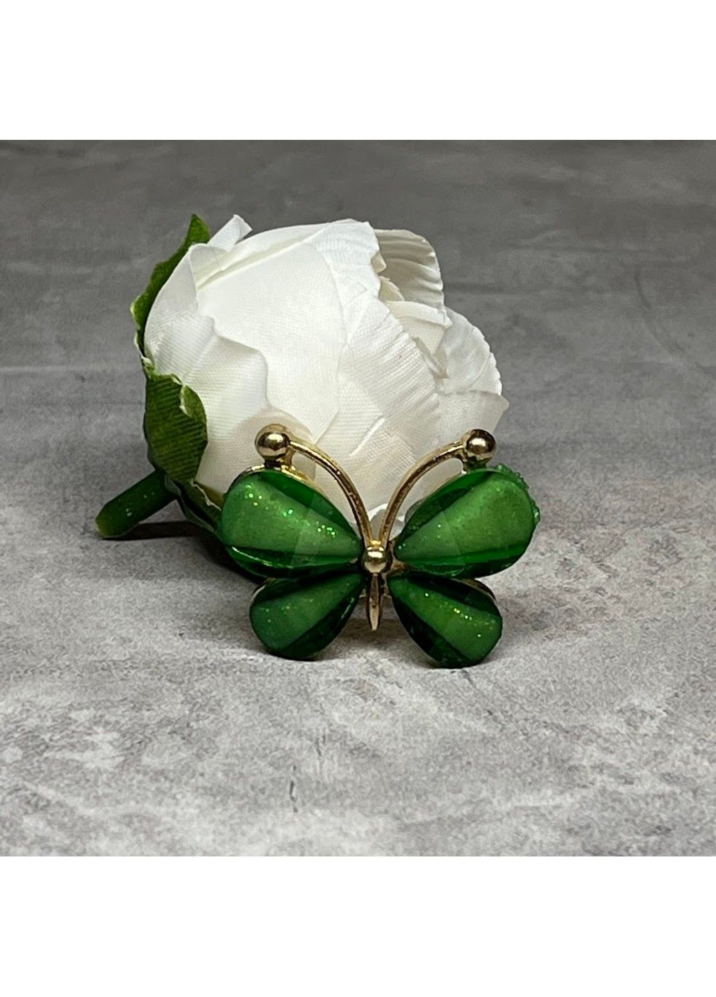 Декоративная серединка "Бабочка", украшение для рукоделия, размер 21*28 мм, цвет-зеленый, арт 013052, поштучно No Brand (331345343)