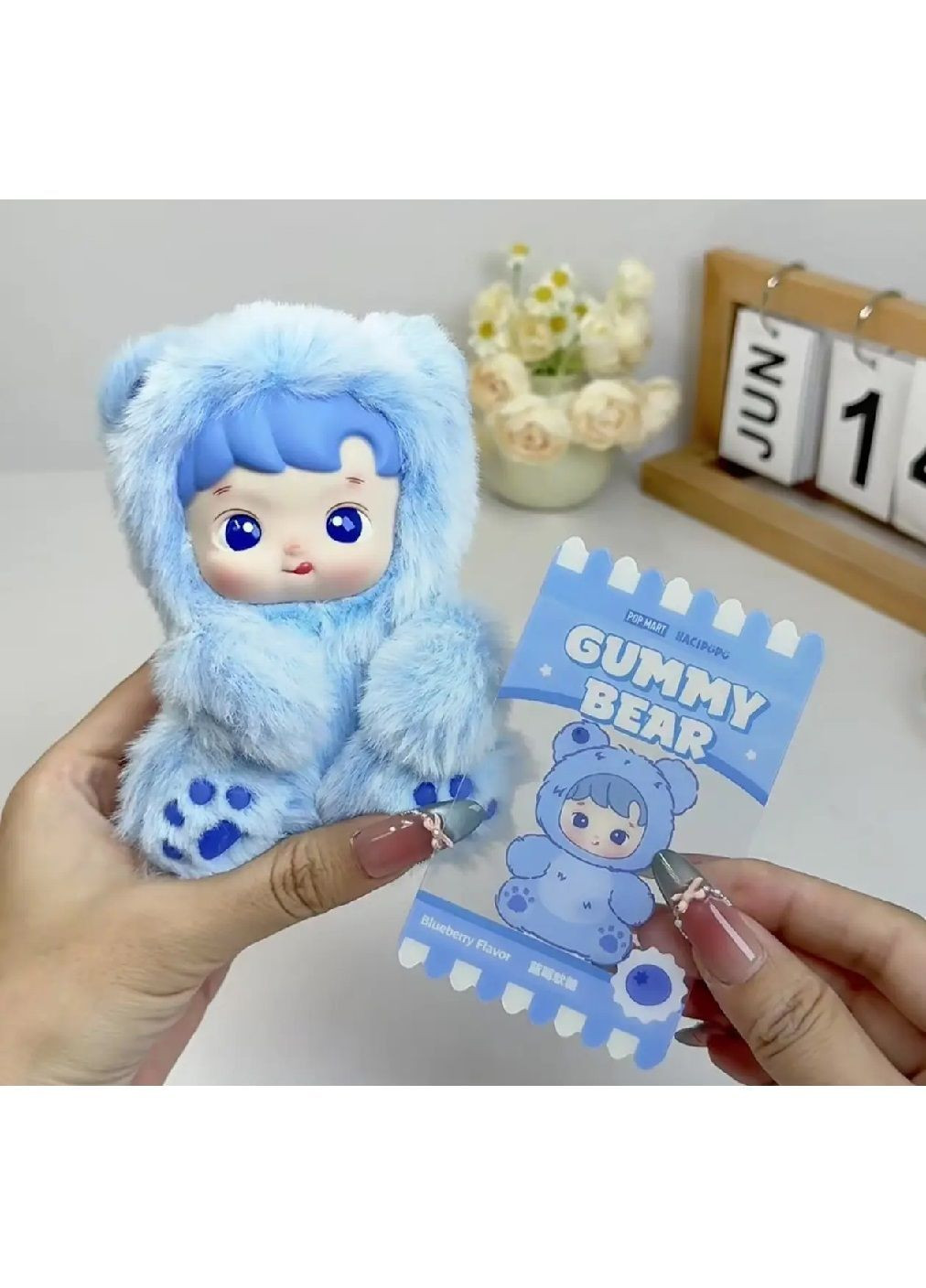 М'яка плюшева ароматна іграшка брелок Ведмедик Гаммі Хачіпупу Лабубу 14 см (481428-Prob) Аромат чорниці Unbranded (361942292)