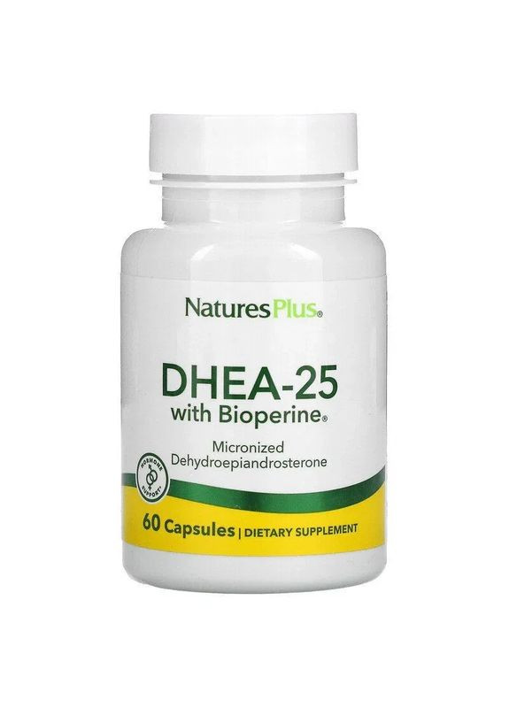 DHEA-25 з біоперіном, 60 вегетаріанських капсул Nature's Plus (361115461)