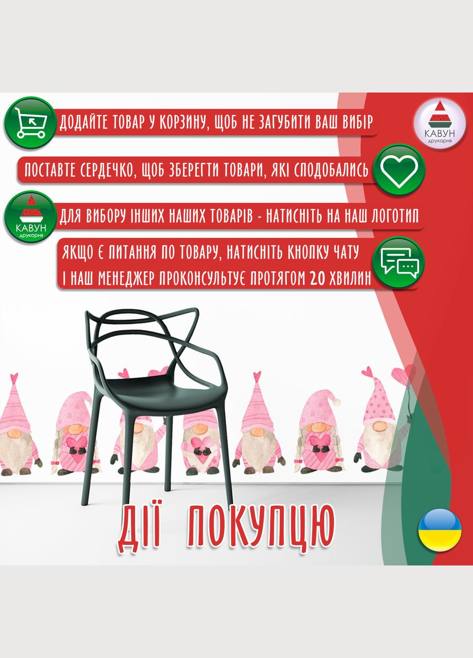 Вінілова інтер'єрна на стіну "Карта світу українською мовою з тваринами тропічною" Кавун наклейка (316189543)